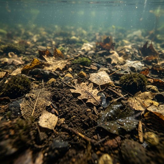 Organischer Schlamm am Teichboden als Hauptquelle für Ammoniak im Gartenteich