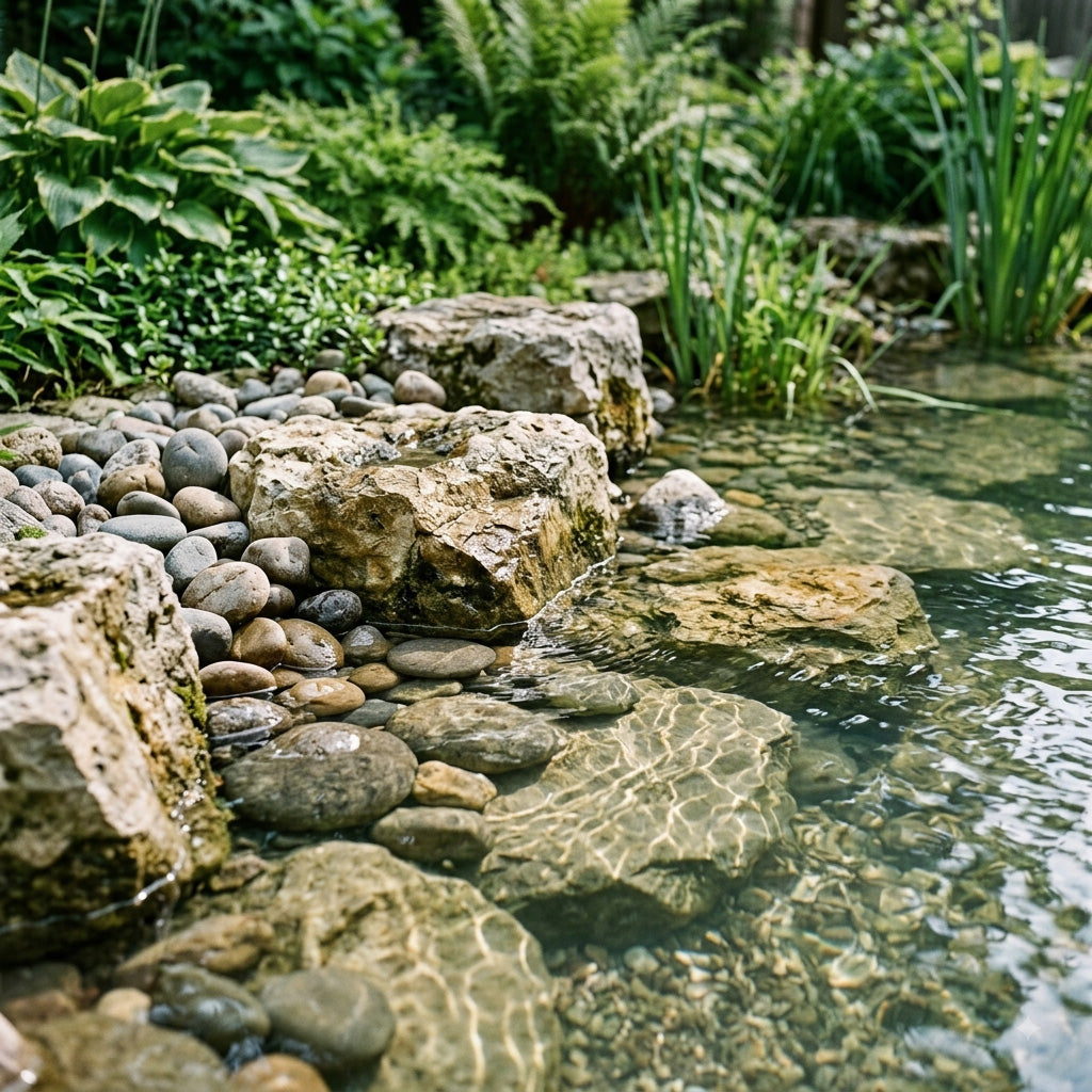 Kalkstein am Teichrand – Calcium und Magnesium als Grundlage der Gesamthärte im Teich