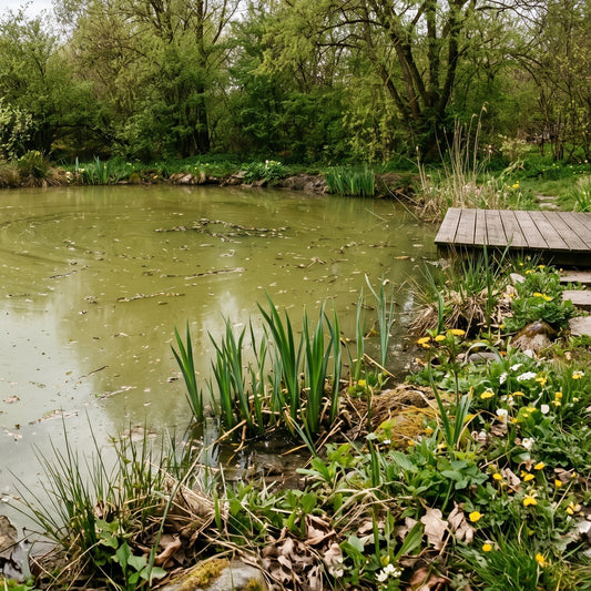 Warum wird mein Teich im Frühjahr grün