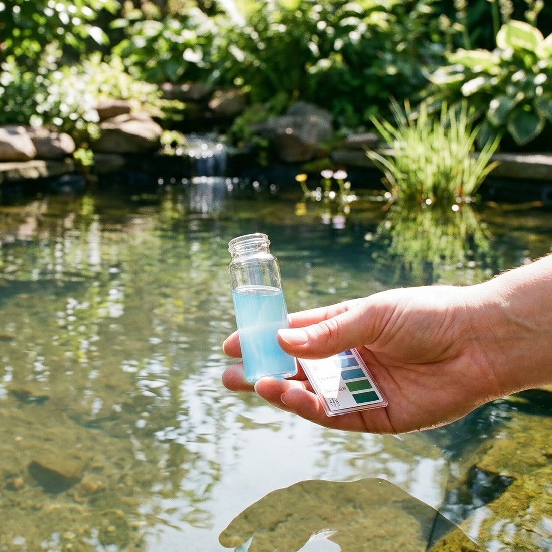 Phosphatwert im Teich messen – Wassertest am Gartenteich