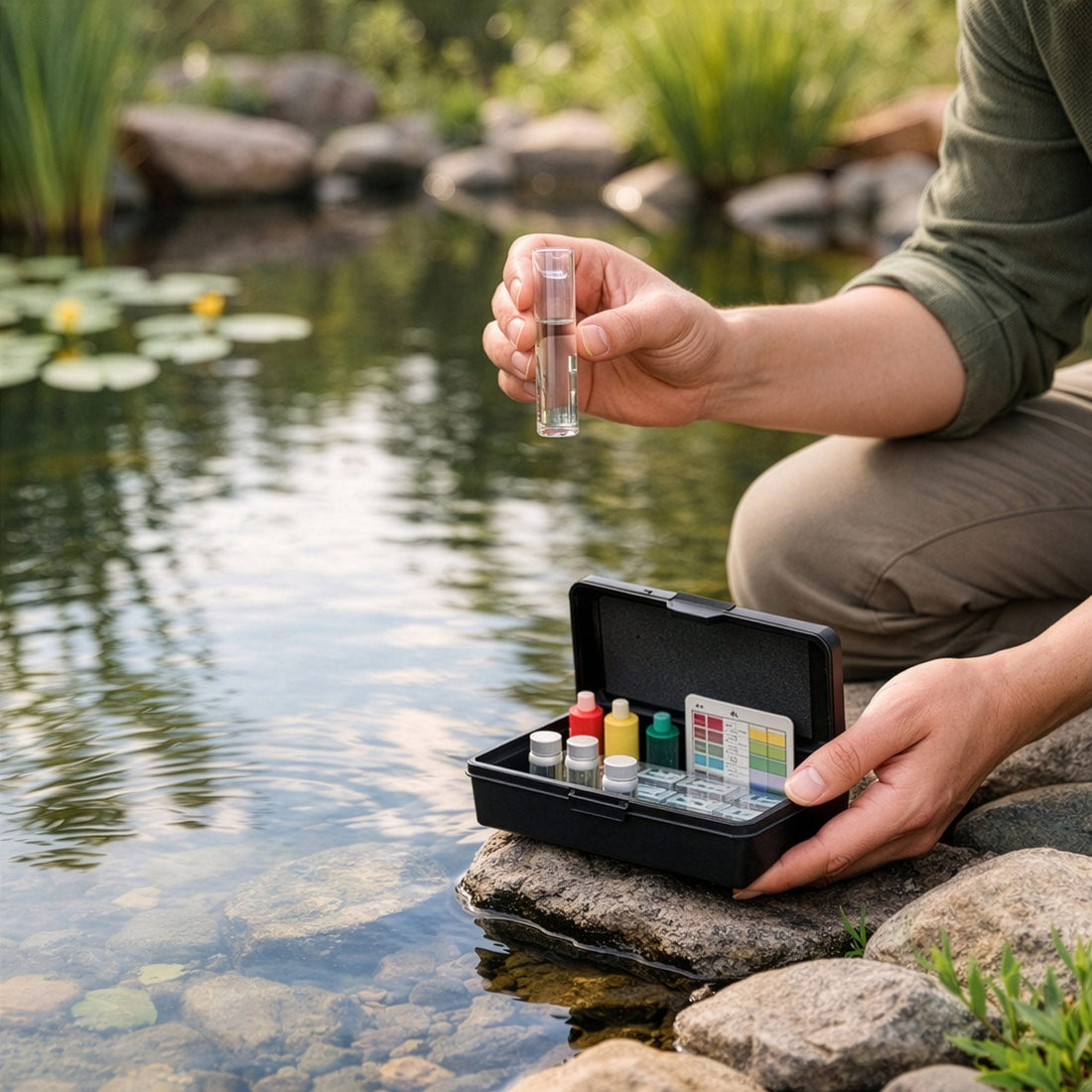 Wie oft Wasserwerte im Teich messen? GH, KH, pH und Phosphat richtig  kontrollieren