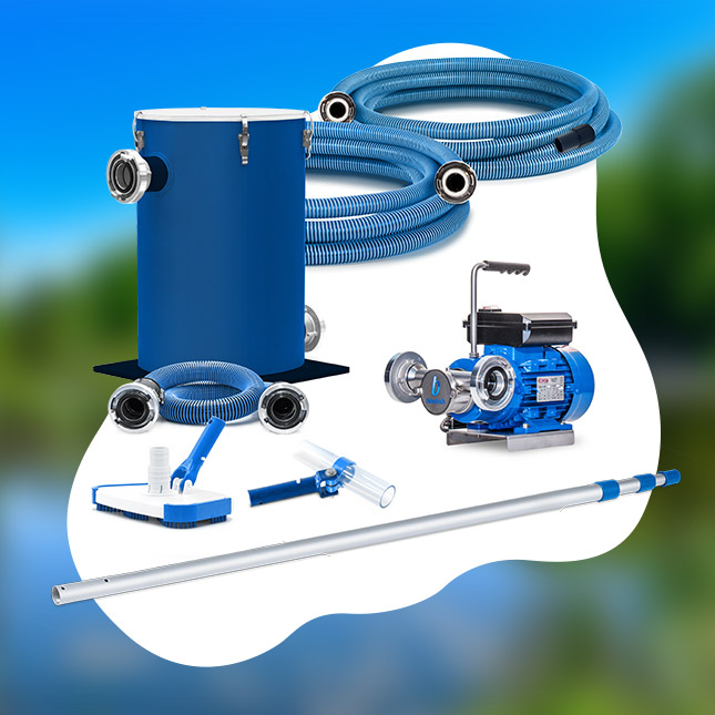 Blauteich Elefant 5000 Teichschlammsauger tragbar XL Set