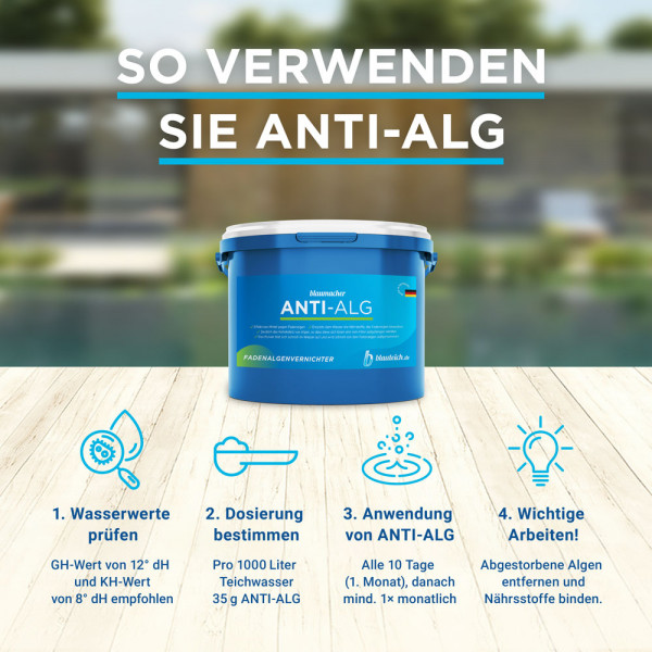 blaumacher ANTIALG Fadenalgenvernichter Algenmittel & Algenentferner