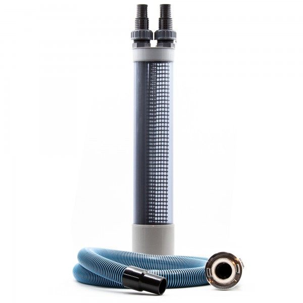 Vorfilter / Steinabscheider transparent mit 38 mm Schlauchanschluss